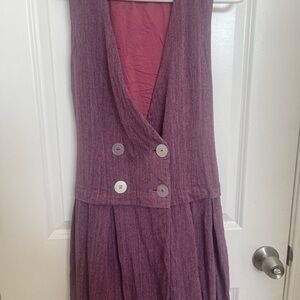 Elegant Double-Breasted Mauve Mini Dress